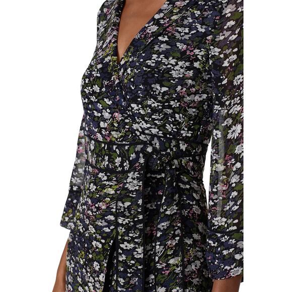 GANNI Floral Georgette Wrap Dress size 36 US 4 NWT - Picture 10 of 12